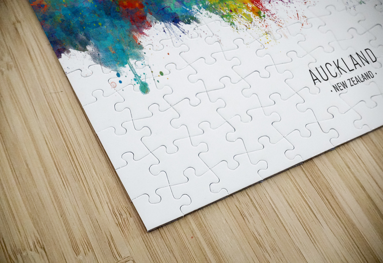 Auckland New Zealand Skyline Michael Tompsett Puzzle