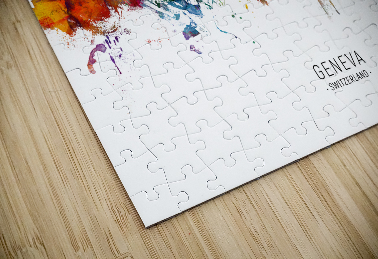 Geneva Switzerland Skyline Michael Tompsett Puzzle