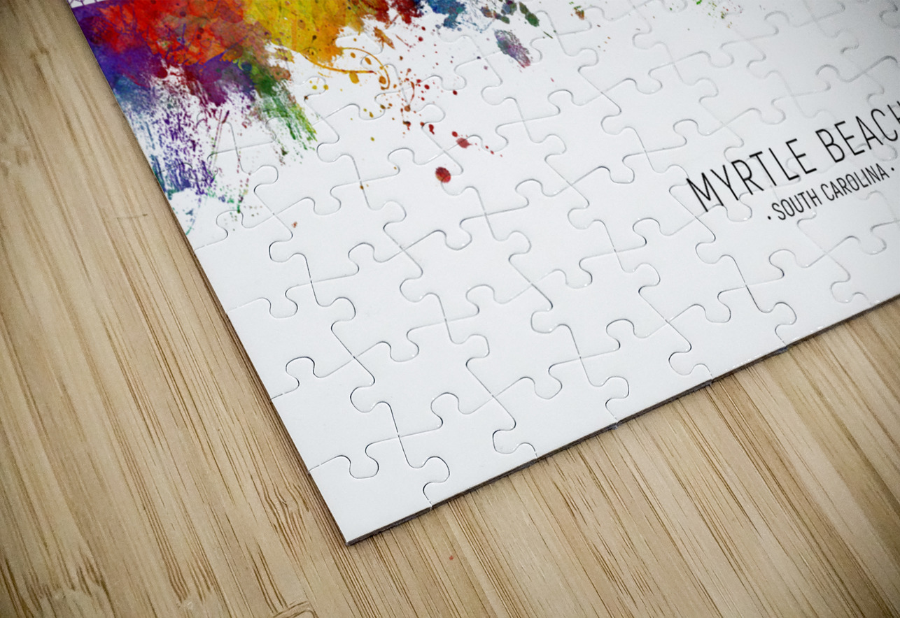 Myrtle Beach South Carolina Skyline Michael Tompsett Puzzle