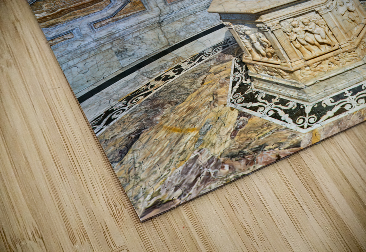 Siena Tuscany Italy. The Cathedral. Statue of San Giovanni Battista by Donatello di Siena Marco Brivio Puzzle