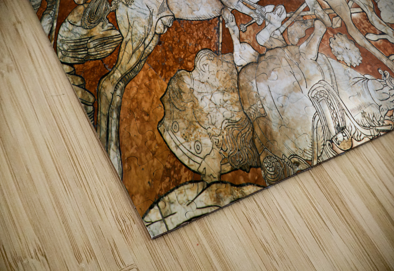 Siena Tuscany Italy. The marble mosaic floor inside the Cathedral Marco Brivio Puzzle