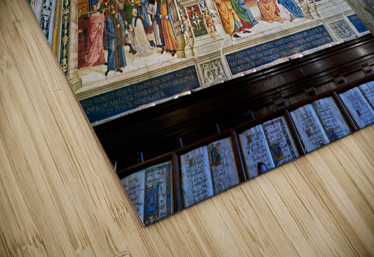 Siena Tuscany Italy. The Cathedral. Piccolomini Library with frescoes by Pinturicchio Marco Brivio Puzzle