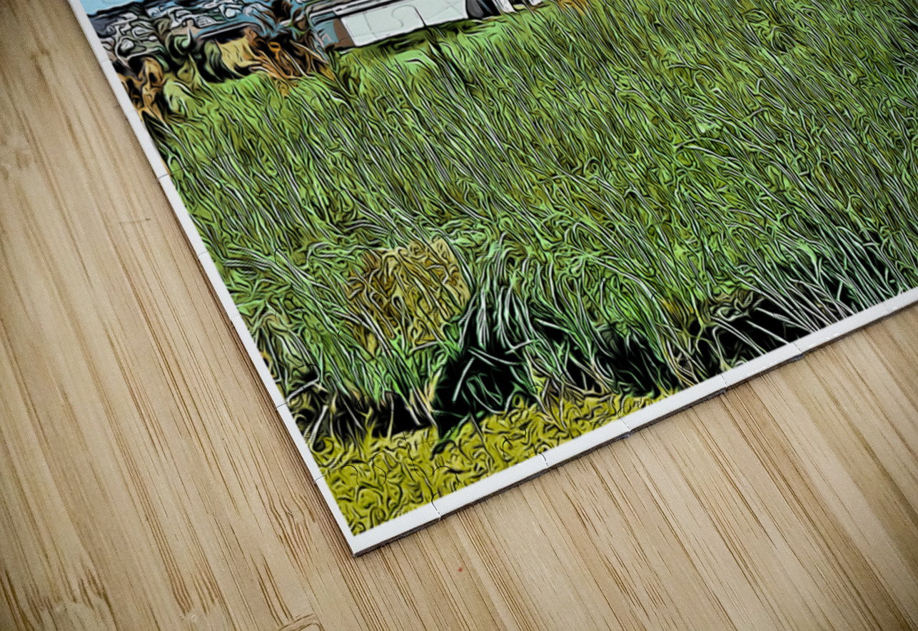 Sandy Point Light Overlooks Narragansett Bay in Rhode Island -Illus. Allan Wood Puzzle