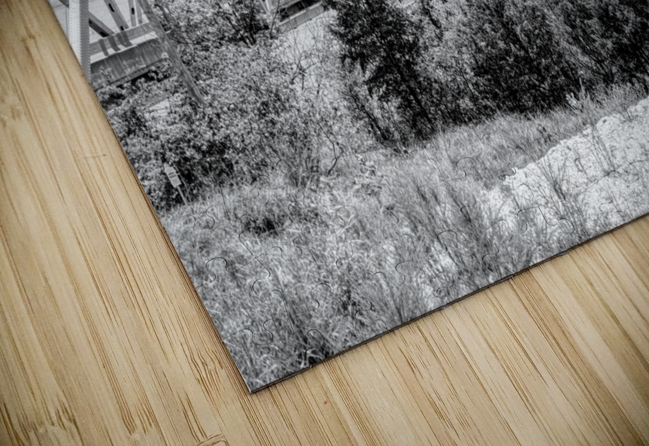 Kimberling City Bridge Missouri Grayscale Jennifer White Puzzle