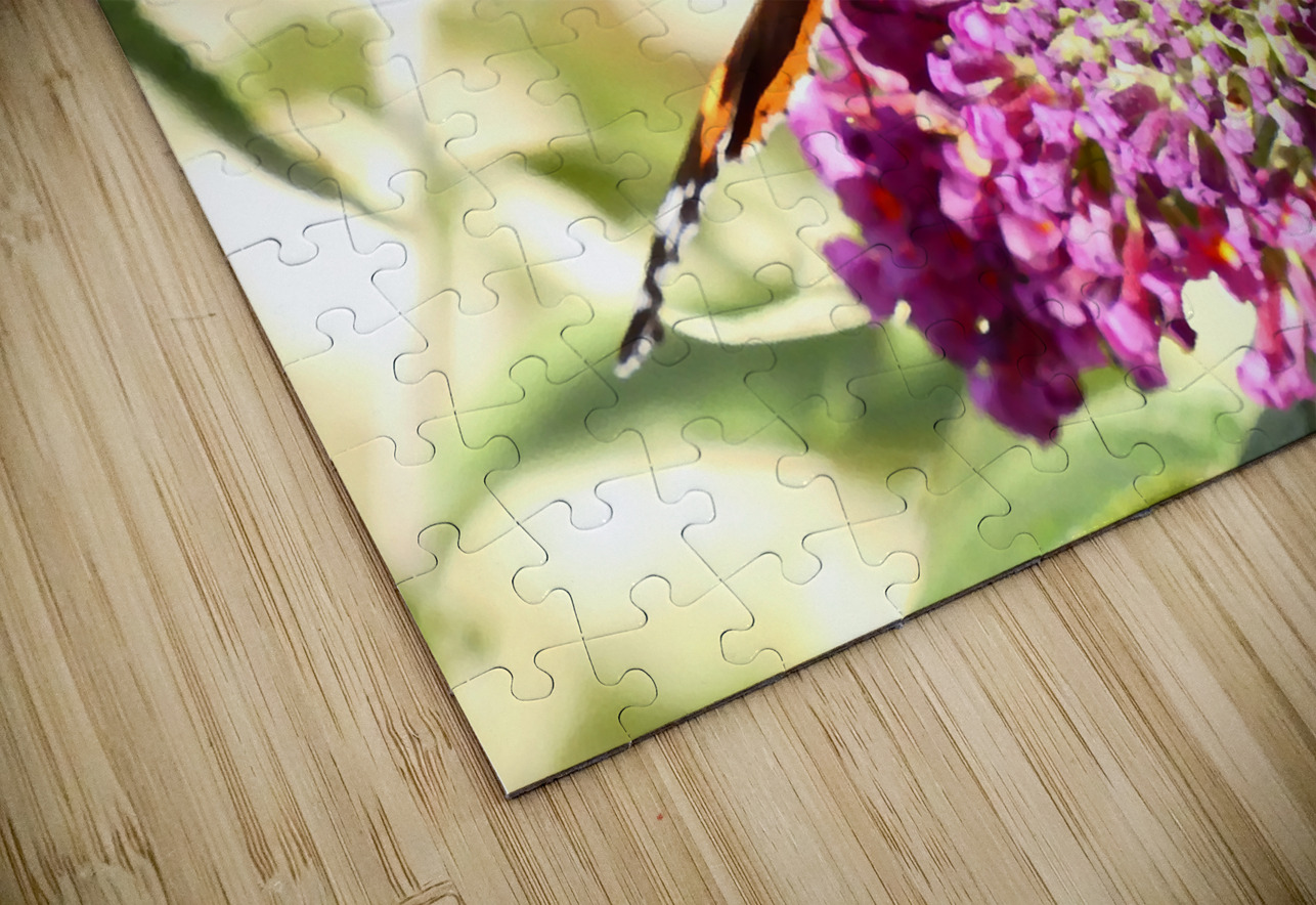 Two Butterflies on Buddleia Flowers Catriona Roberts Nature Photography and Designs Puzzle