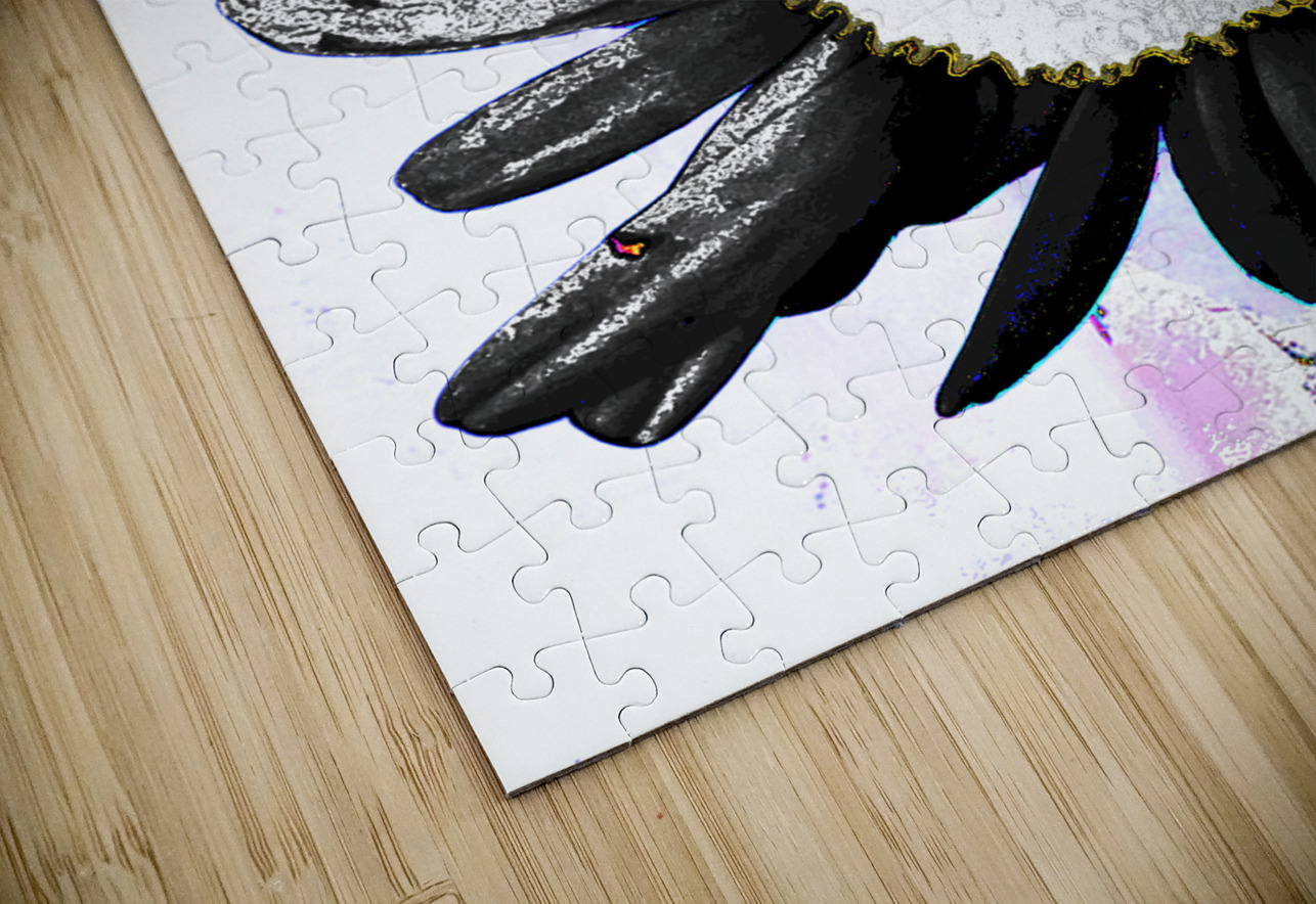 Abstract Daisy with Black Petals  Catriona Roberts Nature Photography and Designs Puzzle