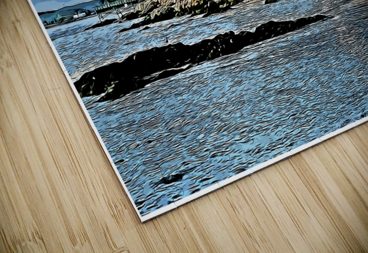 Five Mile Point Lighthouse in Connecticut - Illus. Allan Wood Puzzle