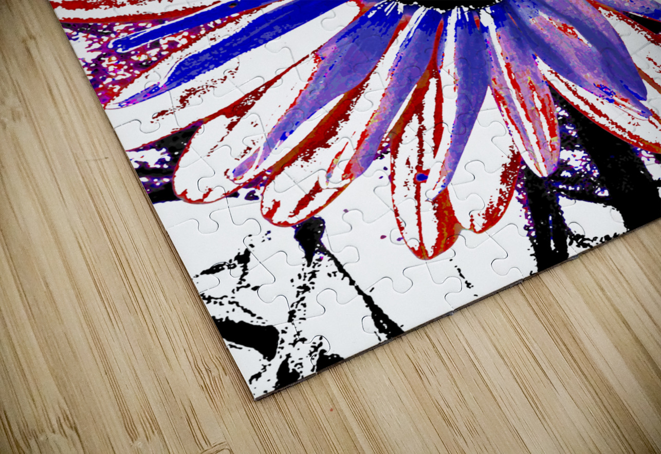 Abstract Vibrant Contrasting Daisy Flower Catriona Roberts Nature Photography and Designs Puzzle