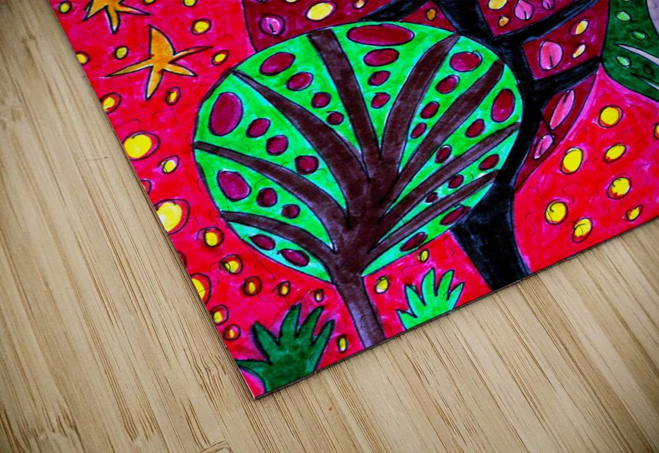 Five Abstract Doodle Trees Catriona Roberts Nature Photography and Designs Puzzle