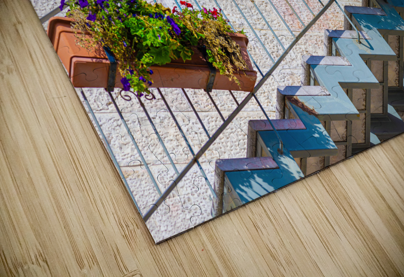 Israel Jerusalem old narrow streets of Nahlaot historic neighborhood with many small synagogues Elijah Lovkoff Puzzle