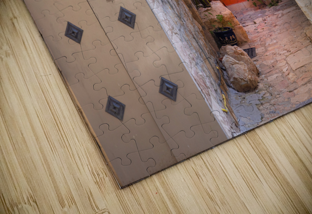 Israel Jerusalem old narrow streets of Nahlaot historic neighborhood with many small synagogues Elijah Lovkoff Puzzle