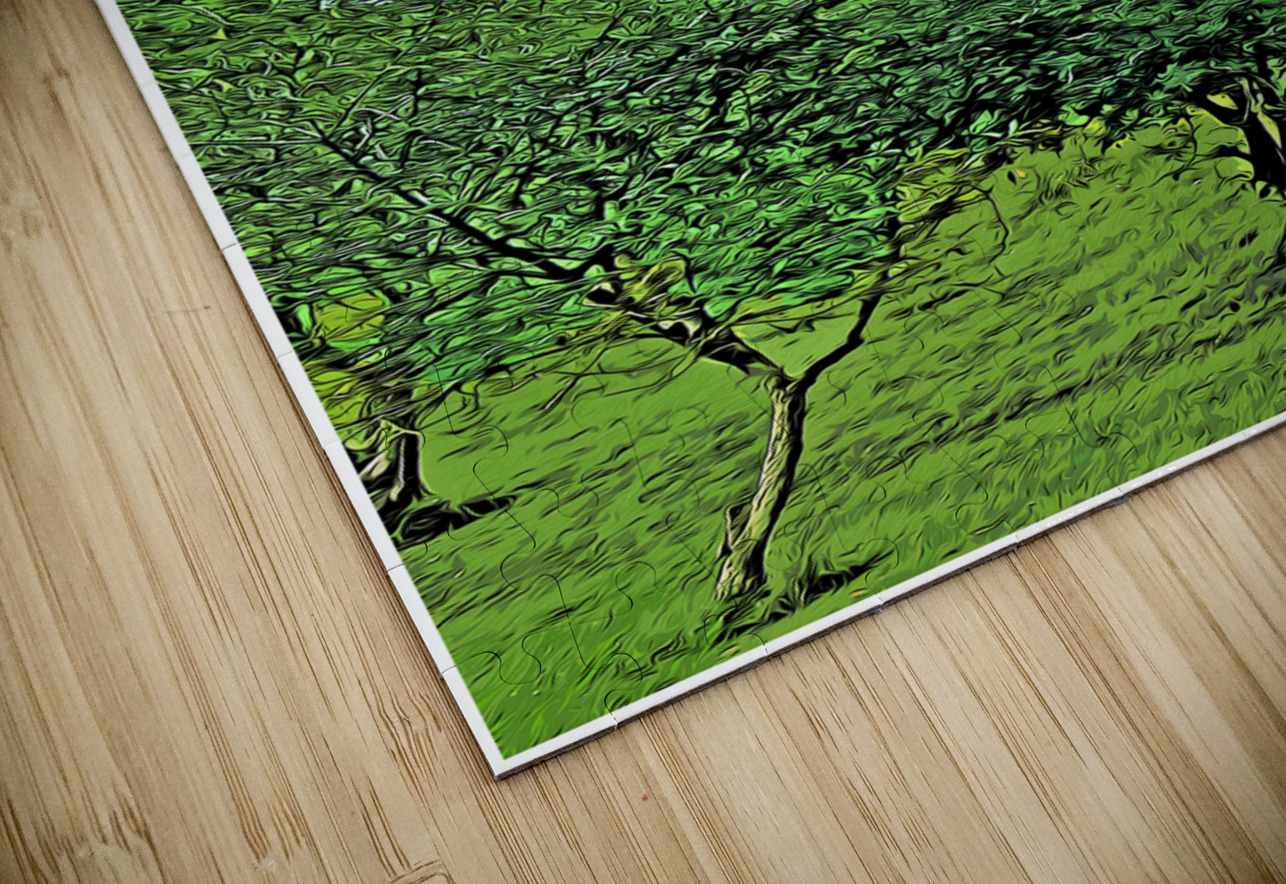 Great Captain Island Lighthouse on Hilltop in Connecticut - Illus. Allan Wood Puzzle