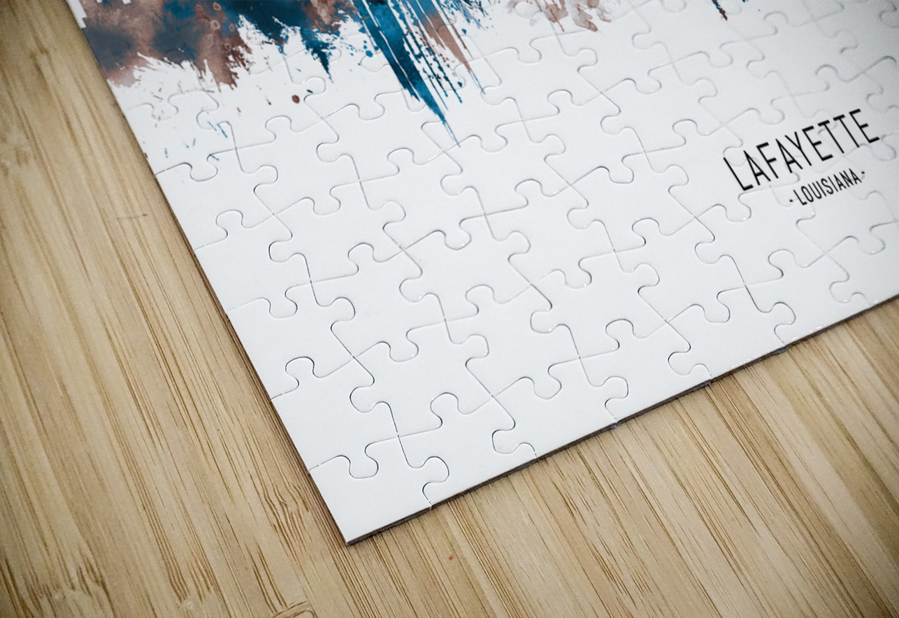 Lafayette Louisiana Skyline Sepia Towseef Dar Puzzle