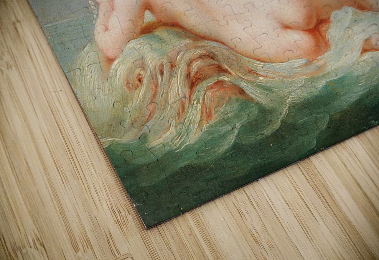 A Naiad lying upon a dolphin by Jacques Charlier [1720–1790] MyCozyFineArt Puzzle