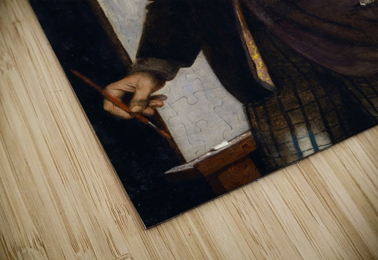 Self–Portrait in the Studio [1893] by Arnold Böcklin [1827–1901] MyCozyFineArt Puzzle