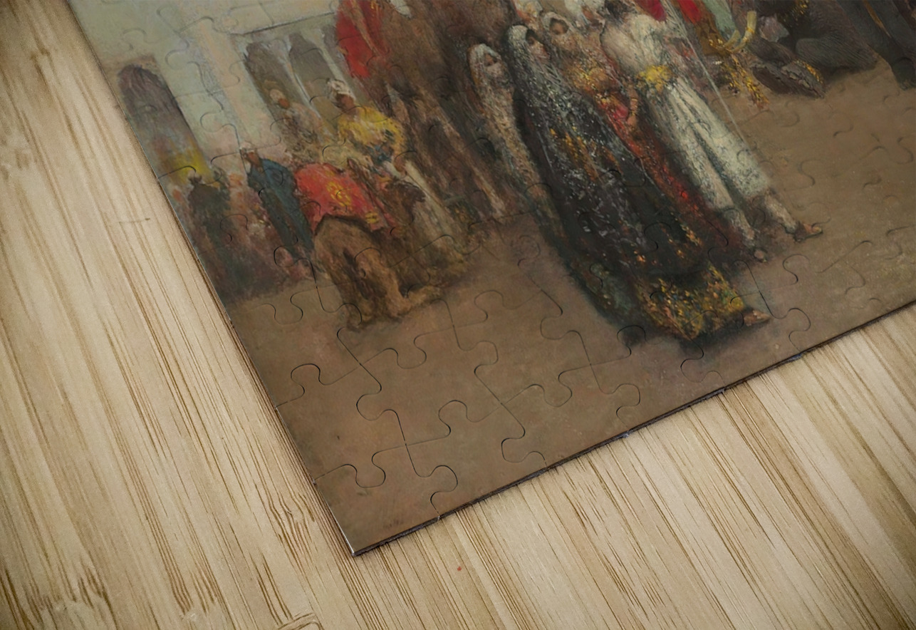 A Fête Day at Bekanir – Beloochistan. Bekanir [ca 1895–1903.] by Edwin Lord Weeks [1849–1903] MyCozyFineArt Puzzle