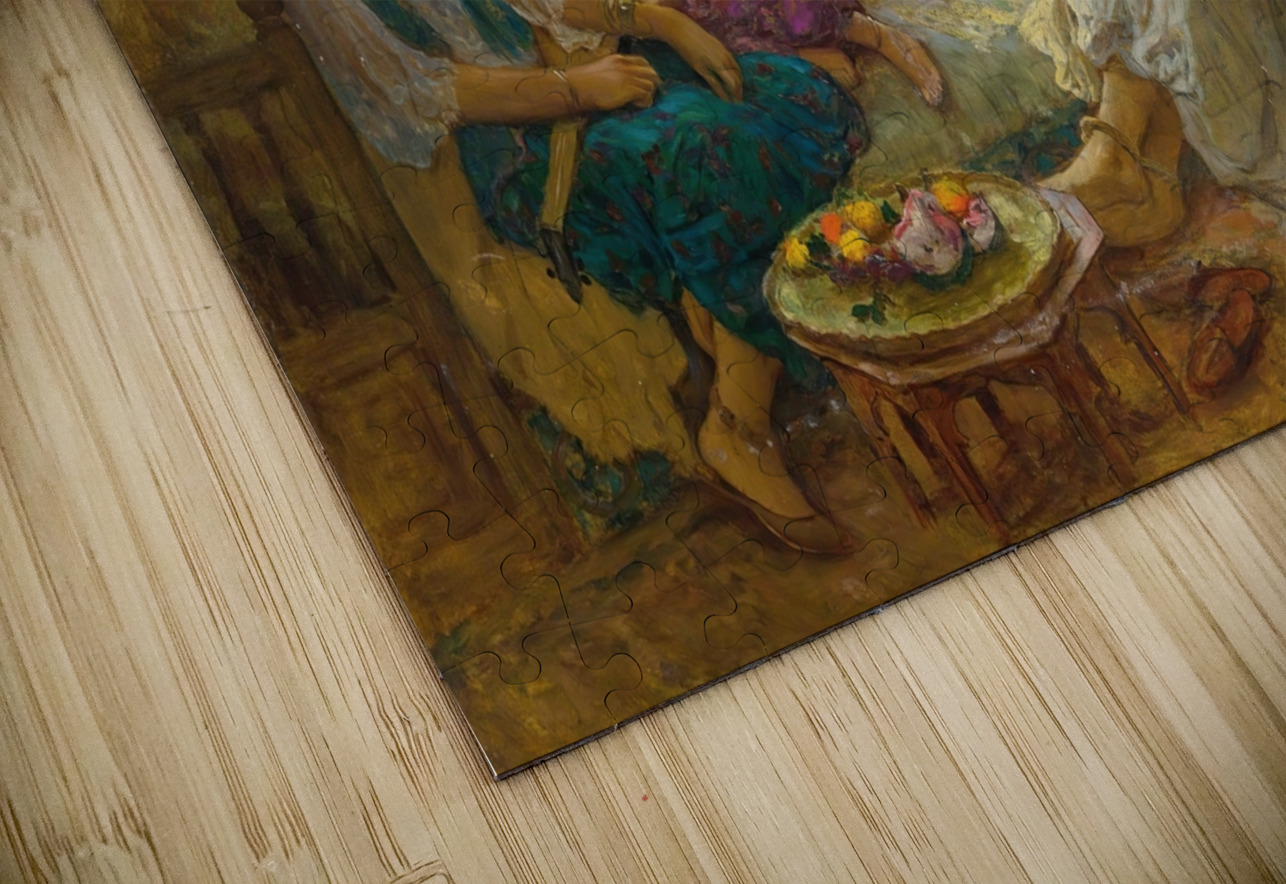 On The Terrace by Frederick Arthur Bridgman [1847–1928] MyCozyFineArt Puzzle