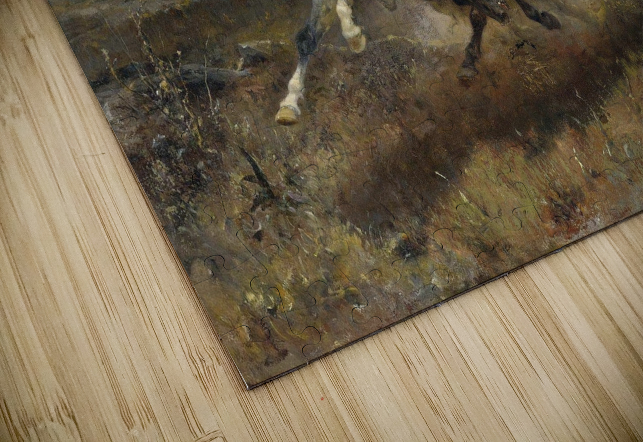 The Chase by Adolf Schreyer [1828–1899] MyCozyFineArt Puzzle