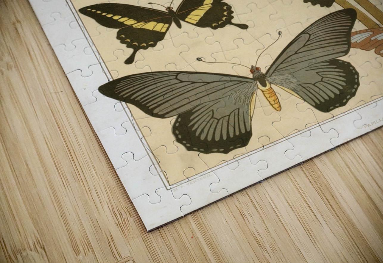 Papillons [1897] by Maurice Pillard Verneuil [1869–1942] MyCozyFineArt Puzzle