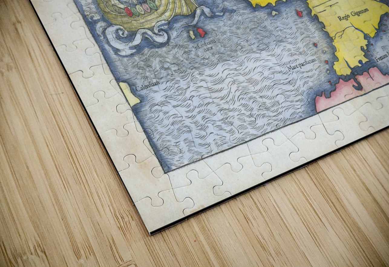 1540 Sebastian Munster Map of America – Renaissance Map Depicting North and South America Coastal Regions Rivers and Early European Knowledge of the New World Reflecting Cartography During the Age of Discovery History In Your Home Puzzle