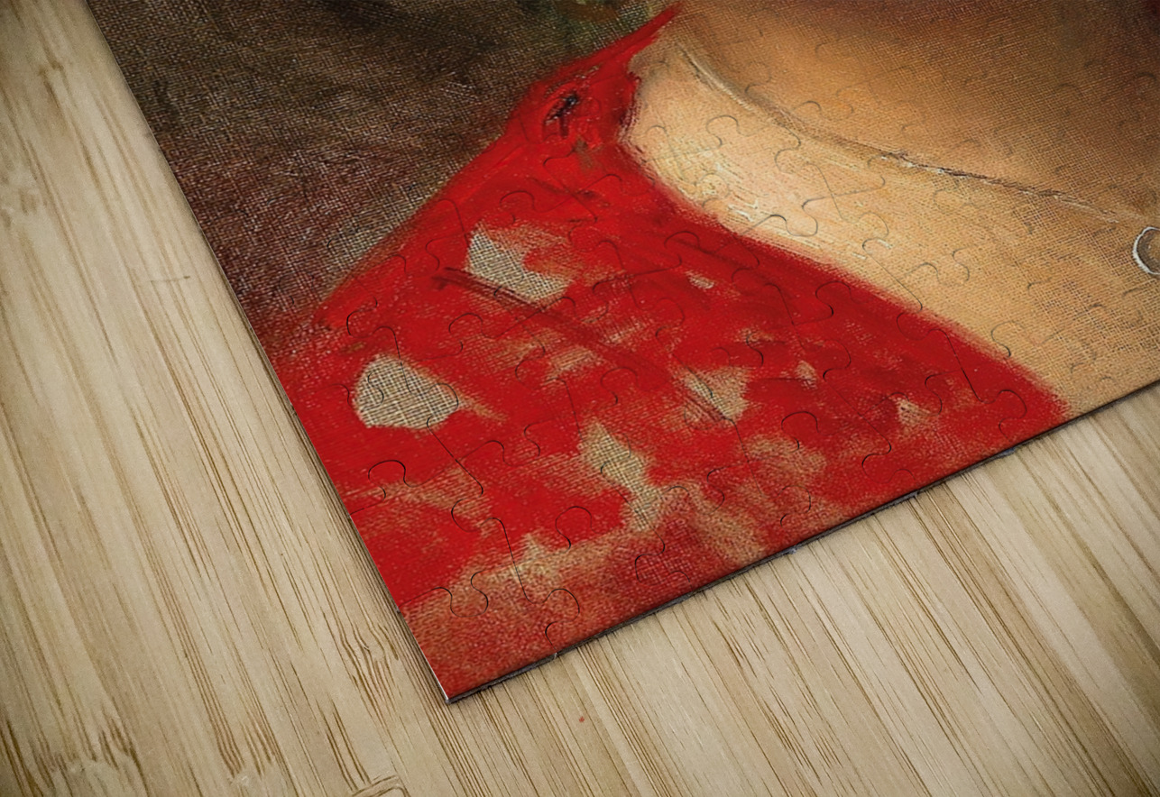 Portrait of a Young Woman in a Red Dress by Eduard Veith [1856–1925] MyCozyFineArt Puzzle