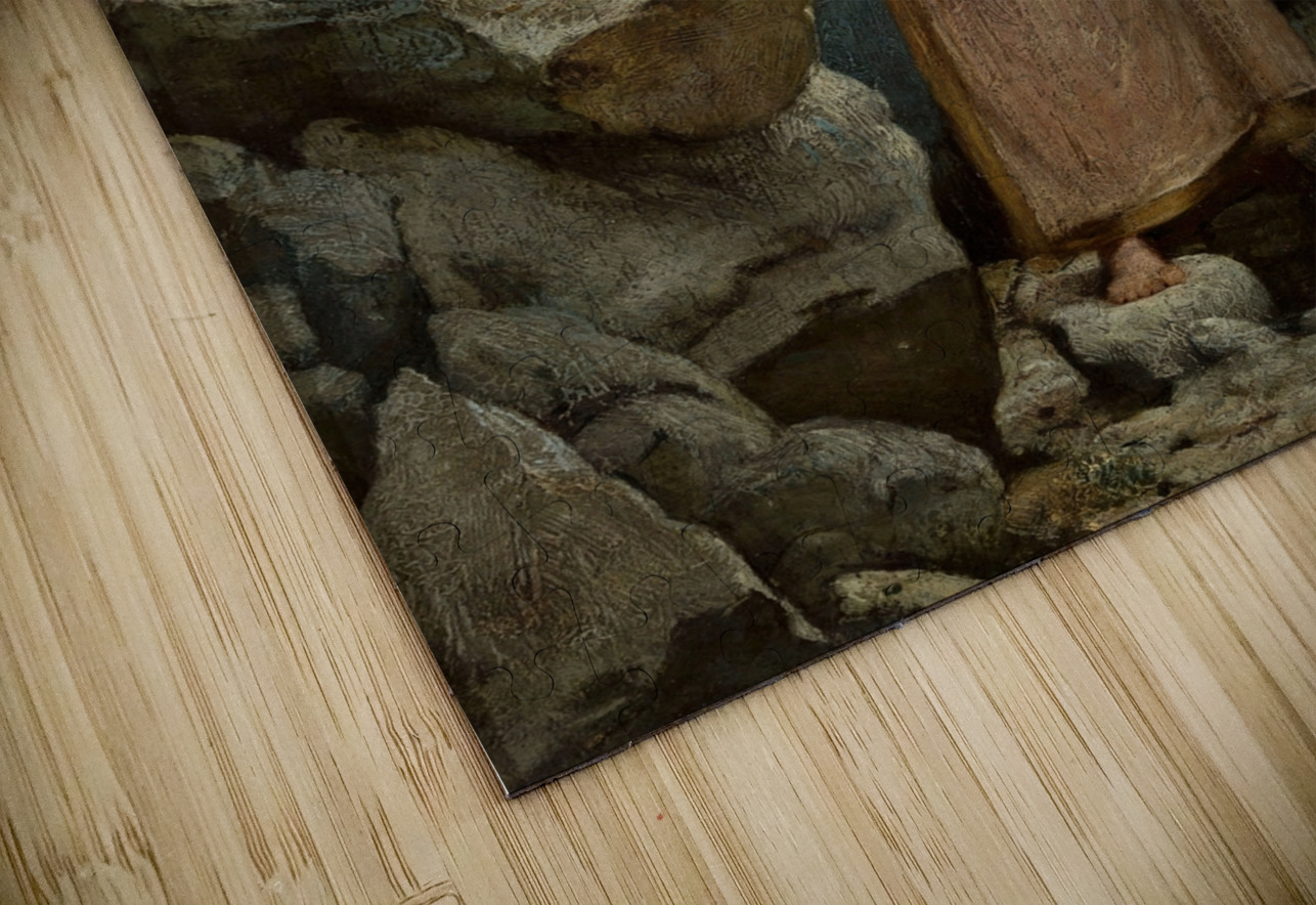 Annunziata. Girl with a bunch of brushwood on her head [1894] by Curt Agthe [1862–1943] MyCozyFineArt Puzzle