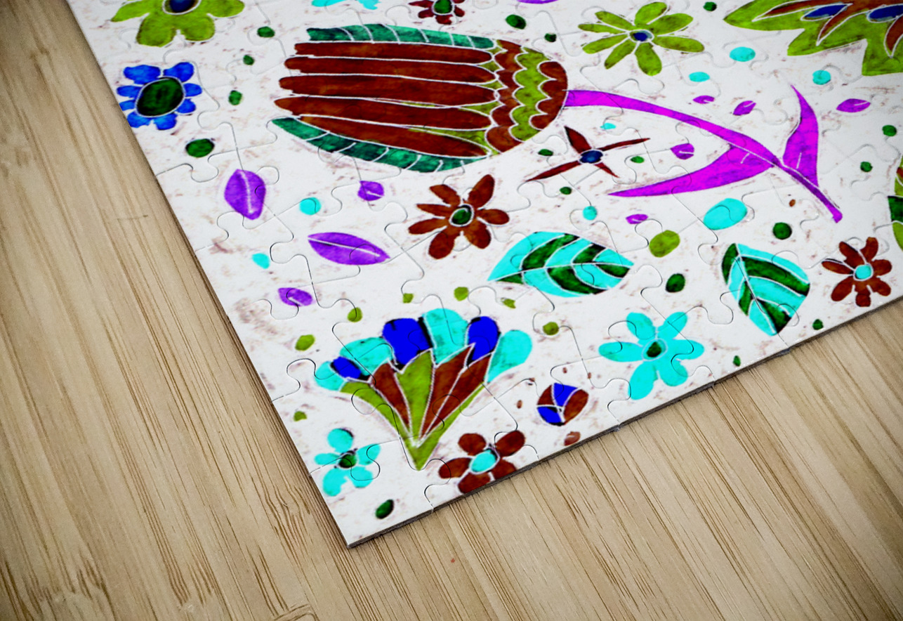 Abstract Vibrant Whimsical Flowers Catriona Roberts Nature Photography and Designs Puzzle