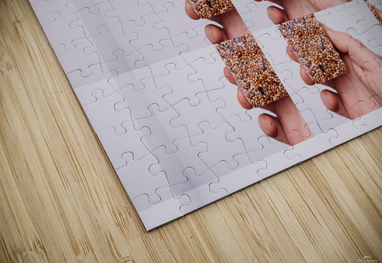 Hand Holding Seed Snack with Repetitive Pattern Adrian H  Puzzle