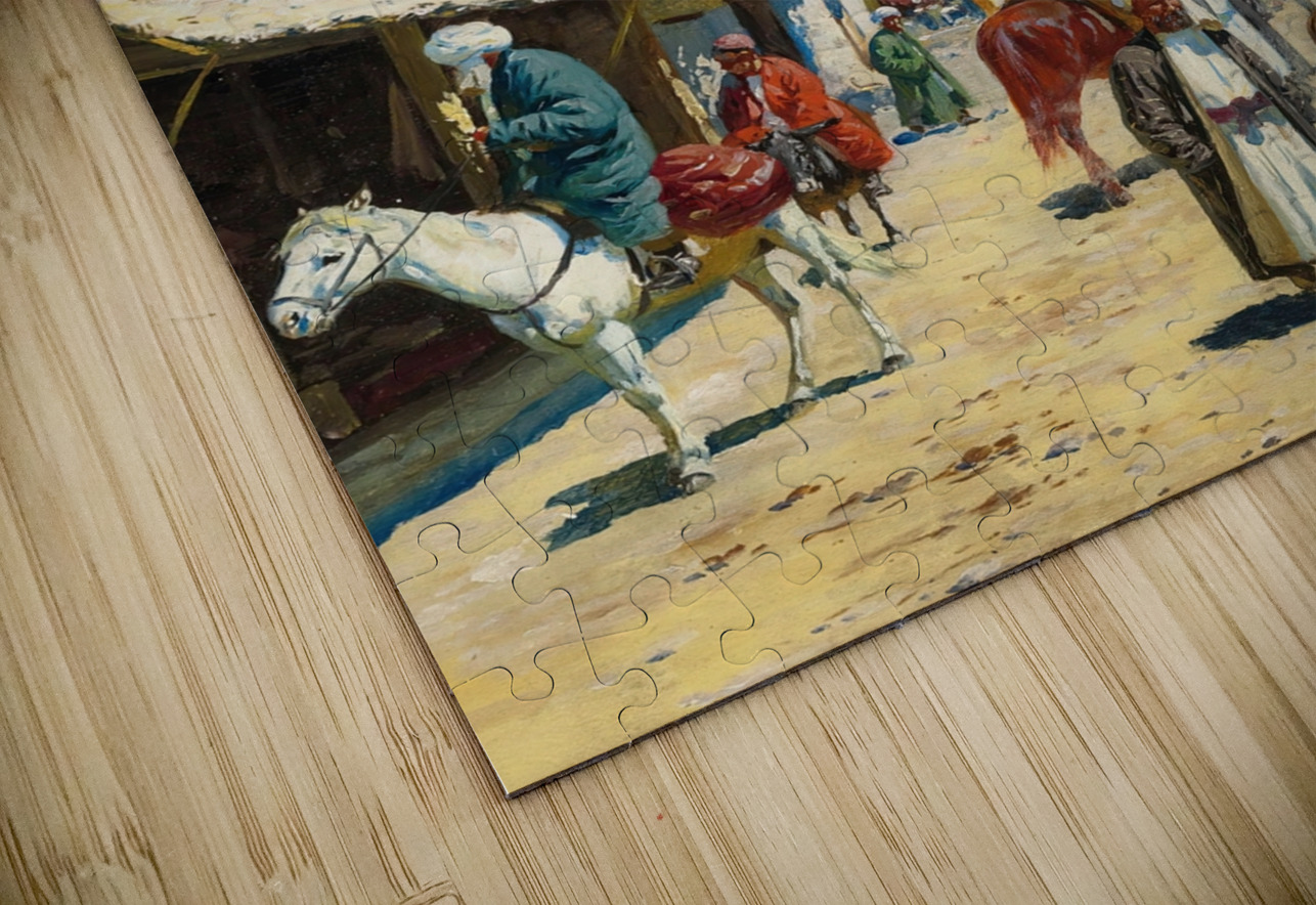 Samarkand Street Market by Richard Karlovich Zommer [1866–1939] MyCozyFineArt Puzzle