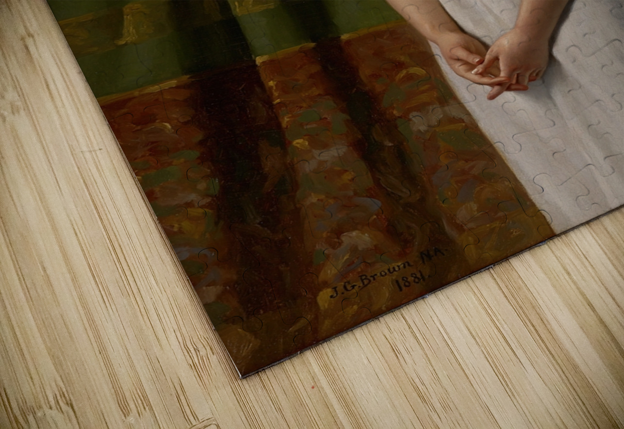 Meditation [1881] by John George Brown [1831–1913] MyCozyFineArt Puzzle