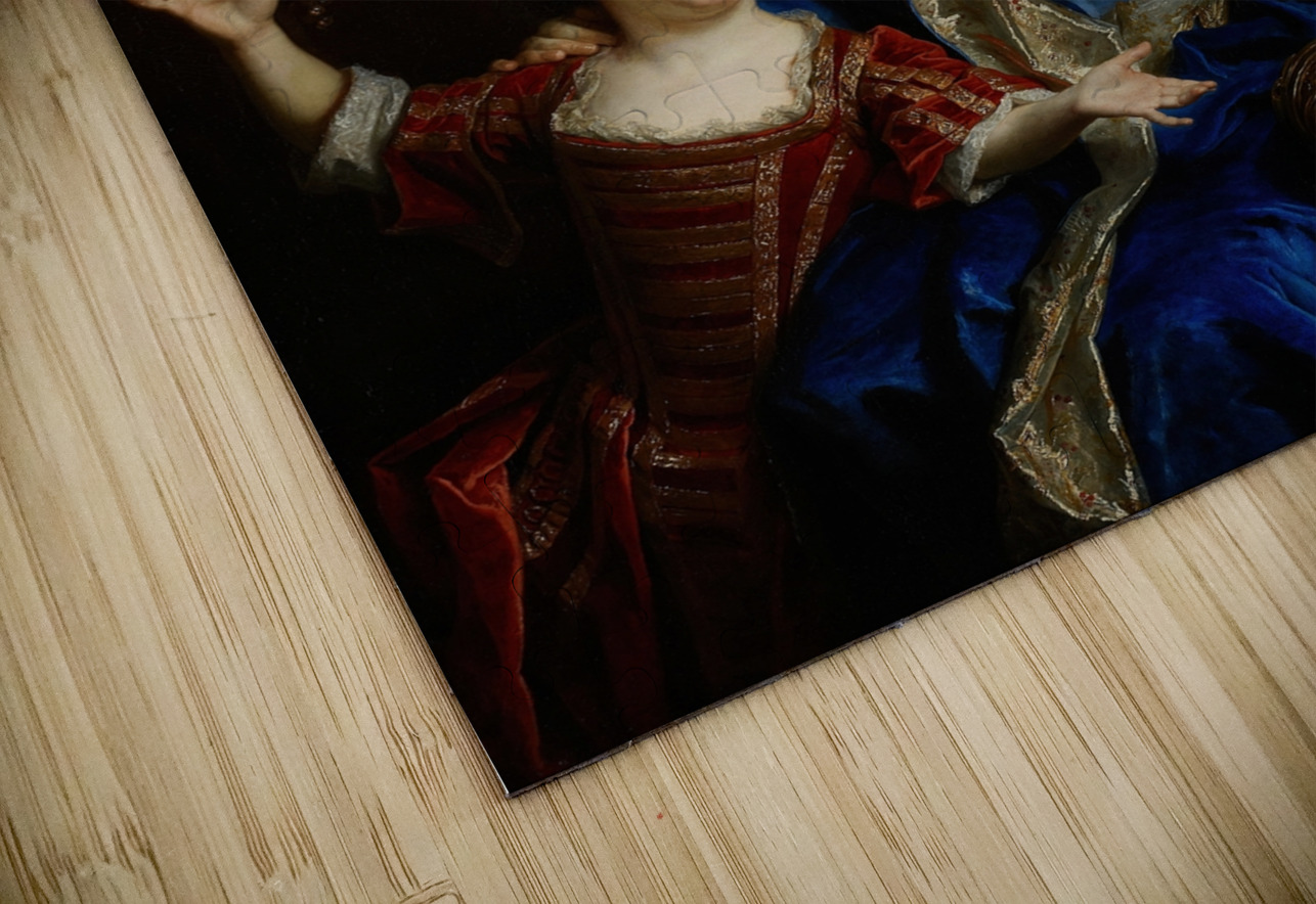 Portrait of Catherine Coustard. Marquise of Castelnau. Wife of Charles–Léonor Aubry with Her Son Léonor [c. 1700] by Nicolas de Largillière [1656–1746] MyCozyFineArt Puzzle