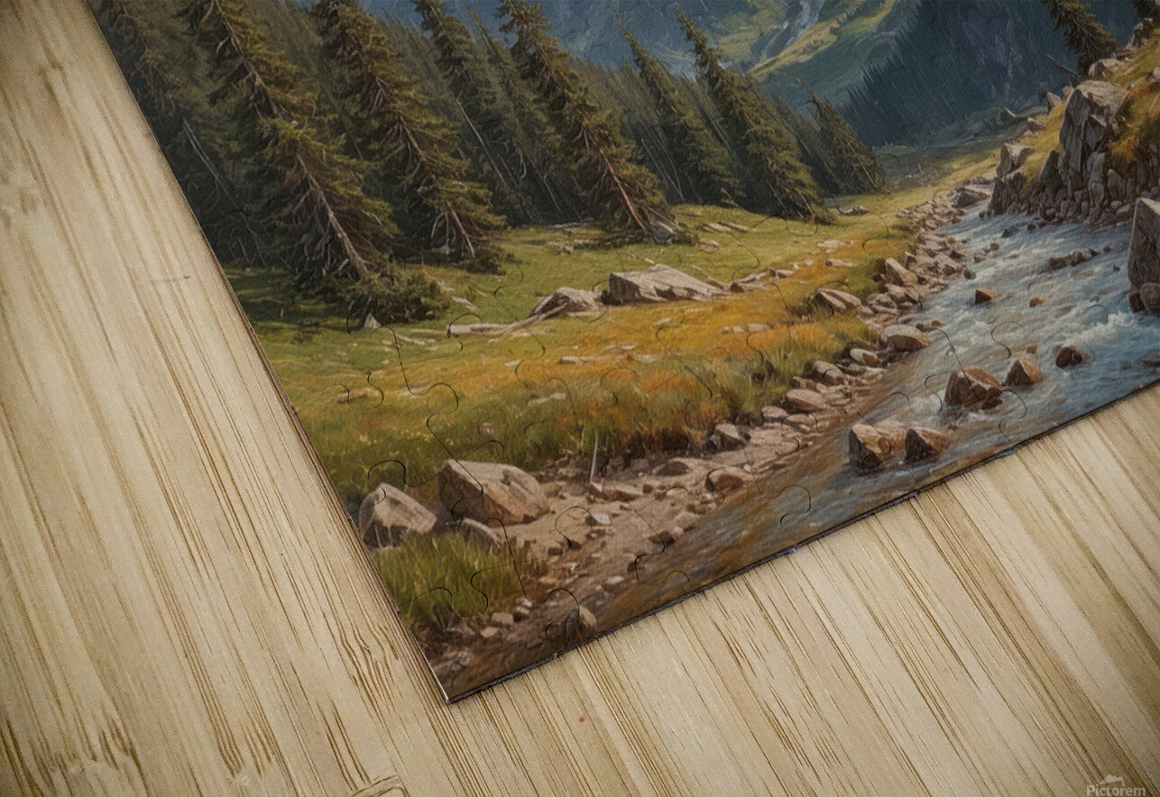 Majestic Mountain Landscape with River Wildscape Creations Puzzle