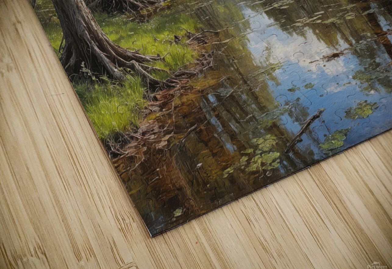 Tranquil Swamp Landscape with Reflections Wildscape Creations Puzzle