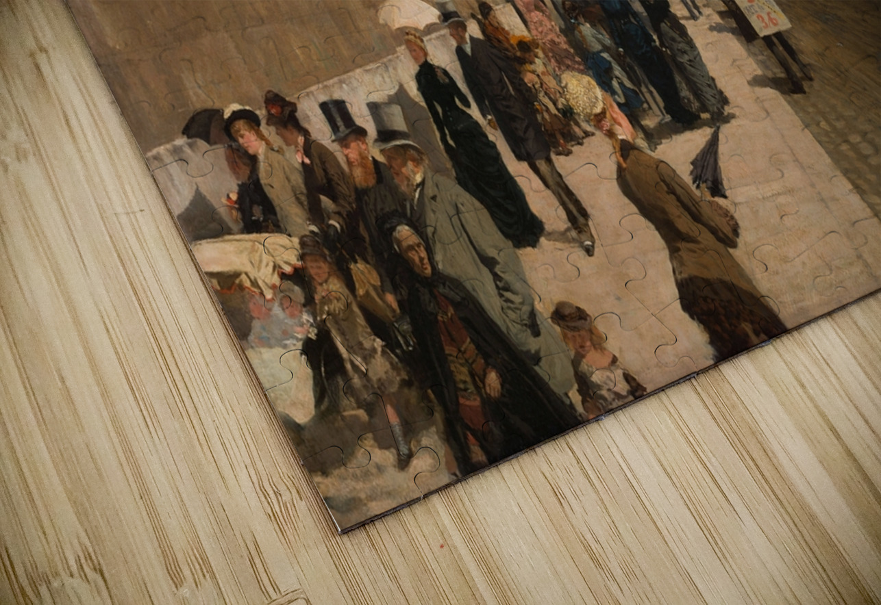 La National Gallery et l’église Saint Martin [Londres] [1878] by Giuseppe De Nittis [1846–1884] MyCozyFineArt Puzzle