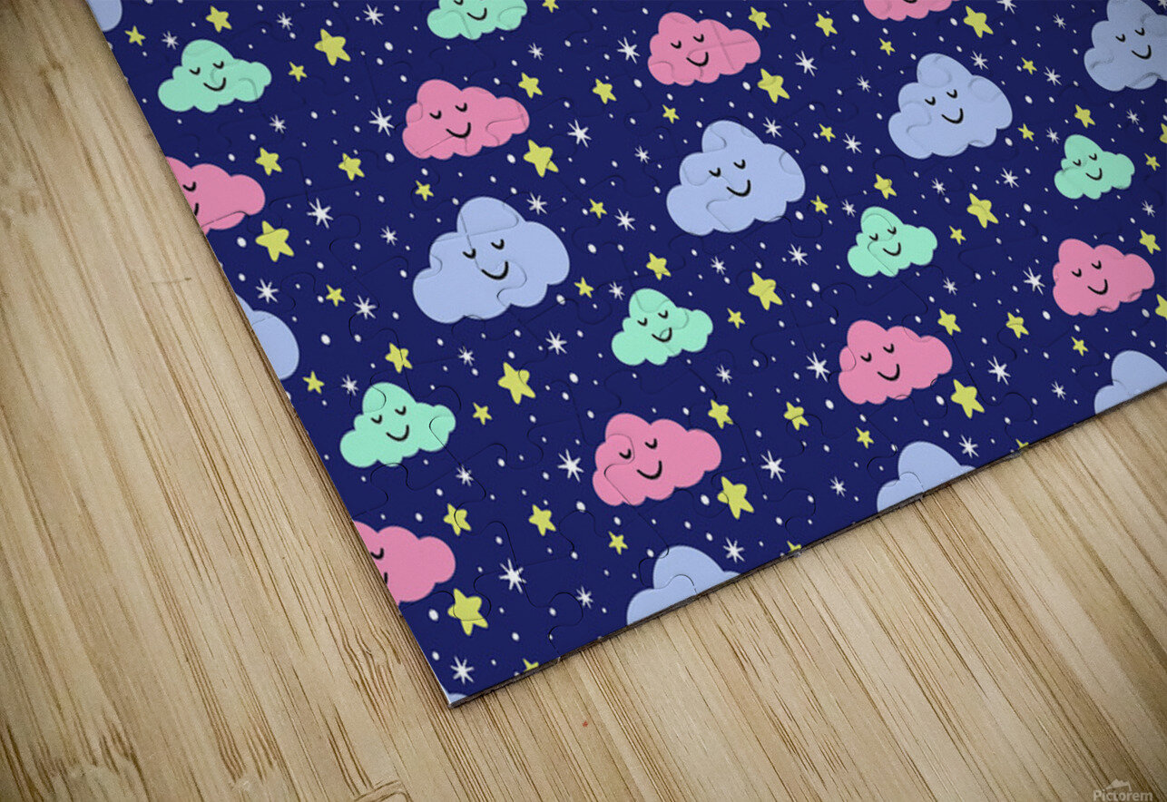 SEAMLESS PATTERN WITH STARS AND CLOUDS Sergio Cerrato Puzzle