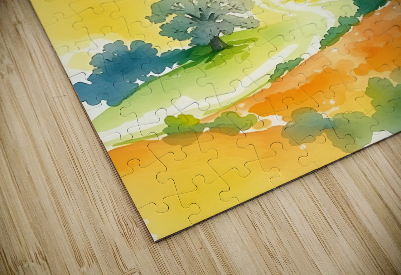 Watercolor Landscape 3 Esmonbijouart Puzzle