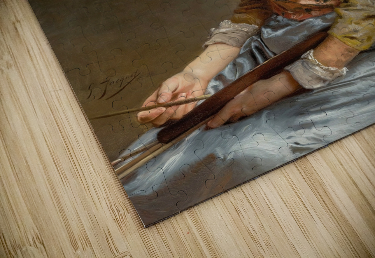 Portrait Of An Artist [1886] by Gustave Jean Jacquet [1846–1909] MyCozyFineArt Puzzle