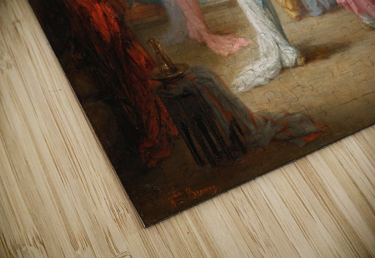 A Visit. A Harem Interior by Henriette Browne [1829–1901] MyCozyFineArt Puzzle