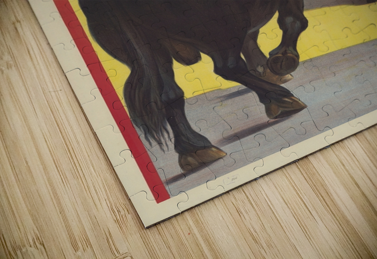 Toros en Toulouse [1914] by Imp. F. Champenois [19th–20th century] MyCozyFineArt Puzzle