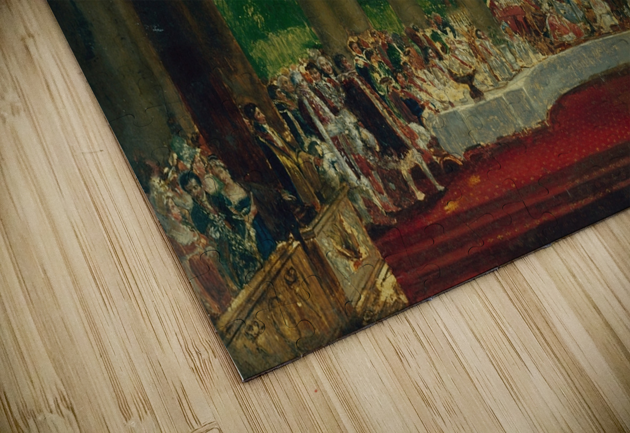 Le repas de mariage de Napoléon Ier aux Tuileries. Le 2 avril 1810 [1805–1815] by Alexandre Benoit Jean Dufay [1770–1844] MyCozyFineArt Puzzle