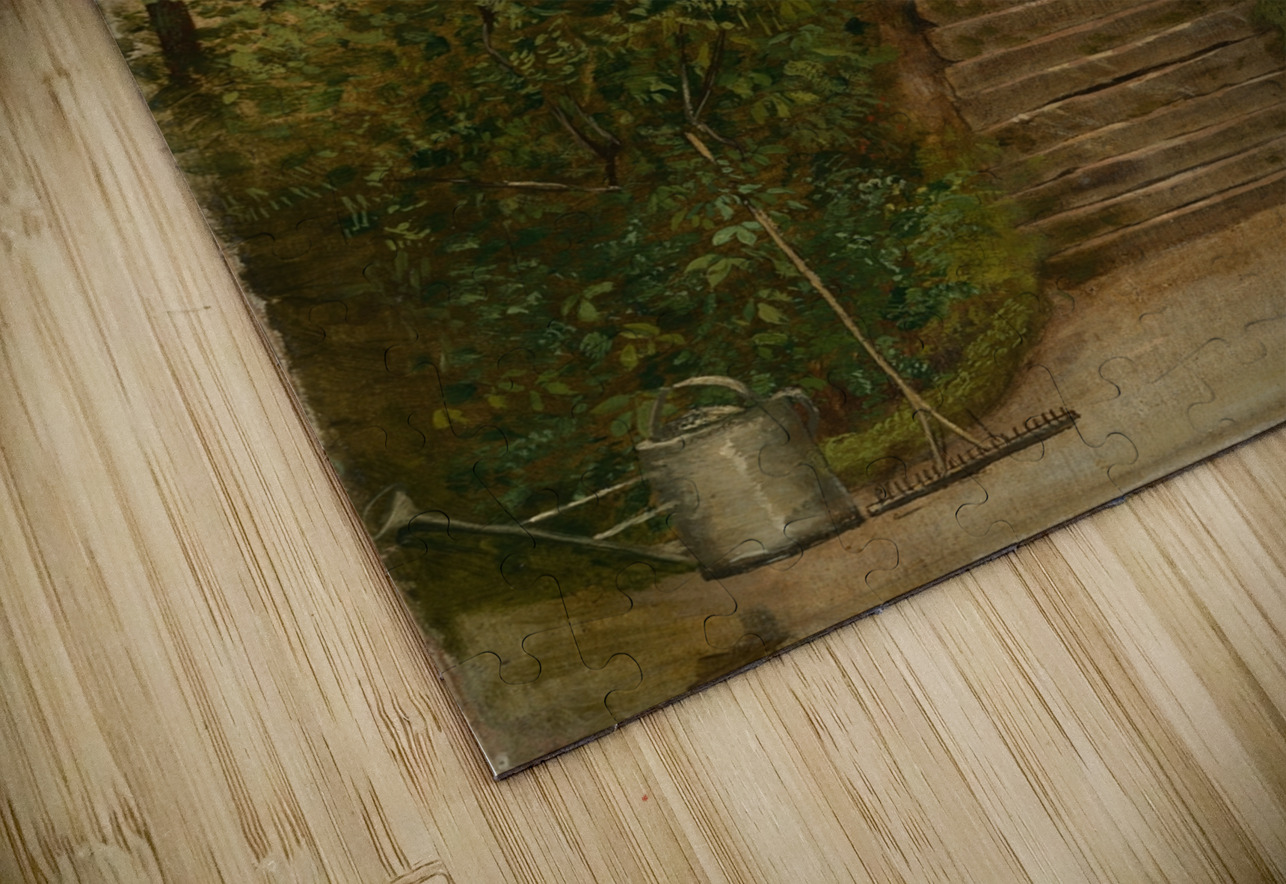 Garten eines Landhauses mit Giesskanne und Rechen [ca 1890] by Hans Thoma [1839–1924] MyCozyFineArt Puzzle