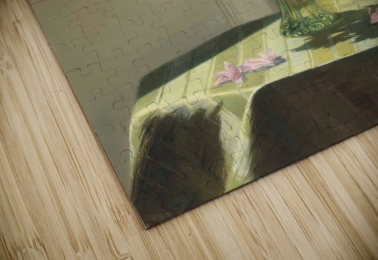 Rhododendrons by a window by Jessica Hayllar [1858–1940] MyCozyFineArt Puzzle