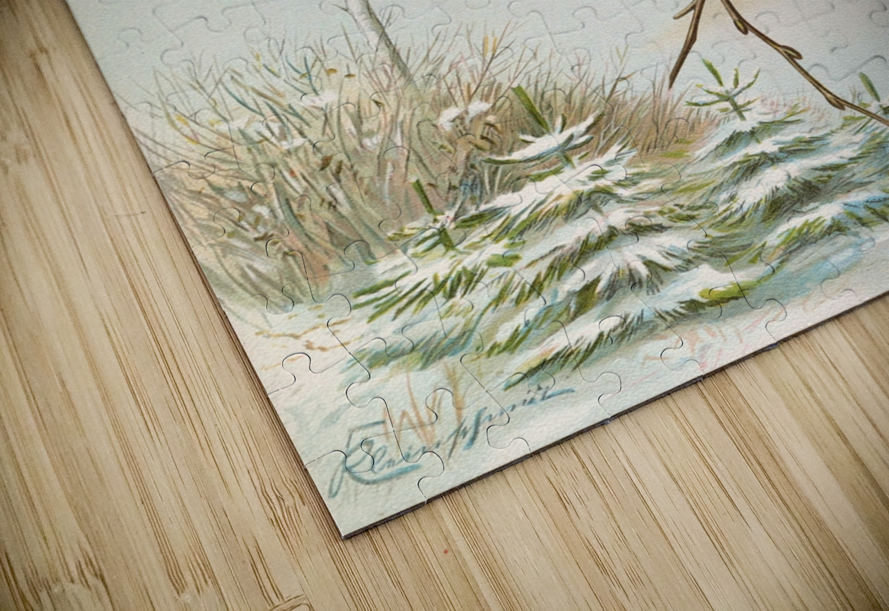 Acanthis linaria by Johann Friedrich Naumann [1780–1857] MyCozyFineArt Puzzle