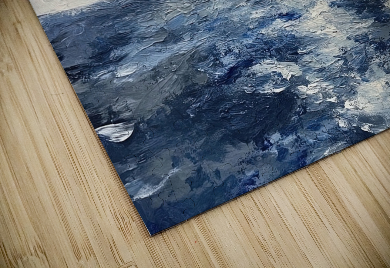 Azure Voyage Beneath Storm Clouds 7H9N2P 55 Abstract Rebellion Puzzle