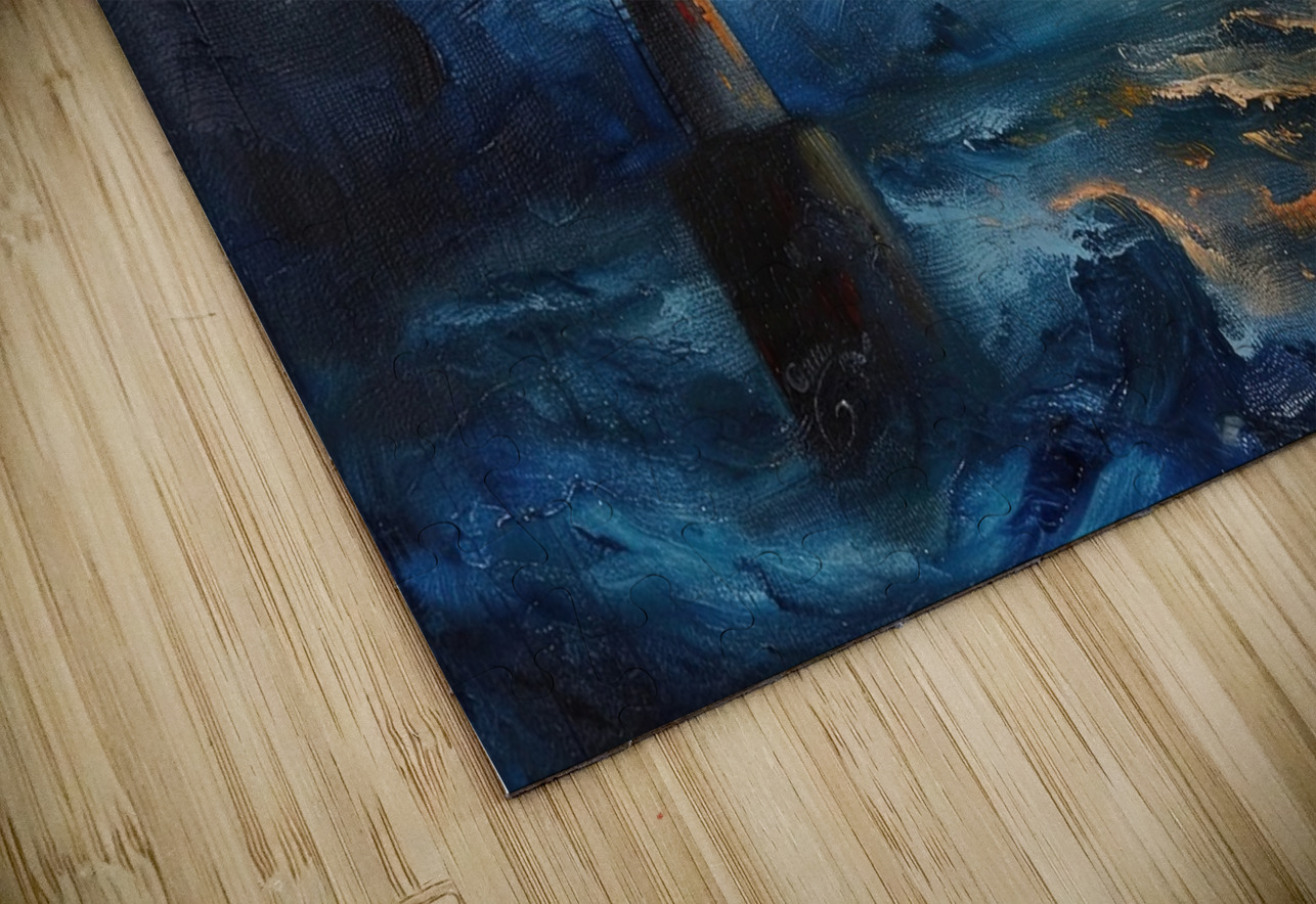 Beacon of Hope Amidst Storm Z92H5N 55 Abstract Rebellion Puzzle