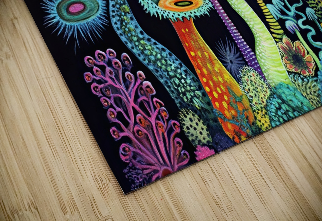 Bioluminescent Flora Y29H7N 55   Copy Abstract Rebellion Puzzle