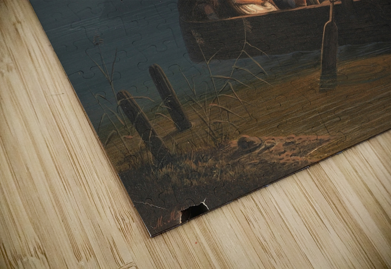 Nächtliche Überfahrt by Carl Friedrich Moritz Müller [1807–1865] MyCozyFineArt Puzzle