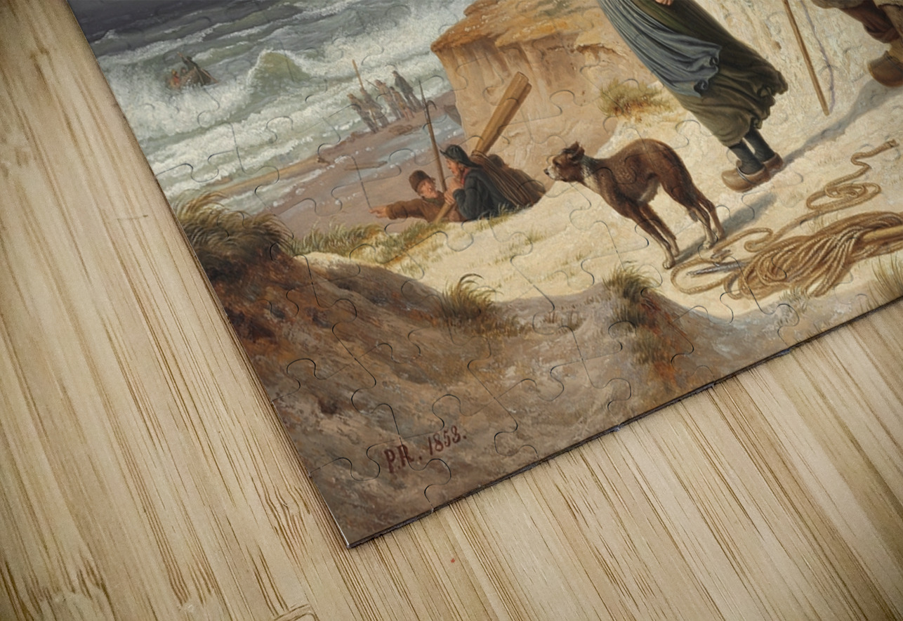 Storm paa Vestkysten af Jylland [1853] by Peter Raadsig [1806–1882] MyCozyFineArt Puzzle
