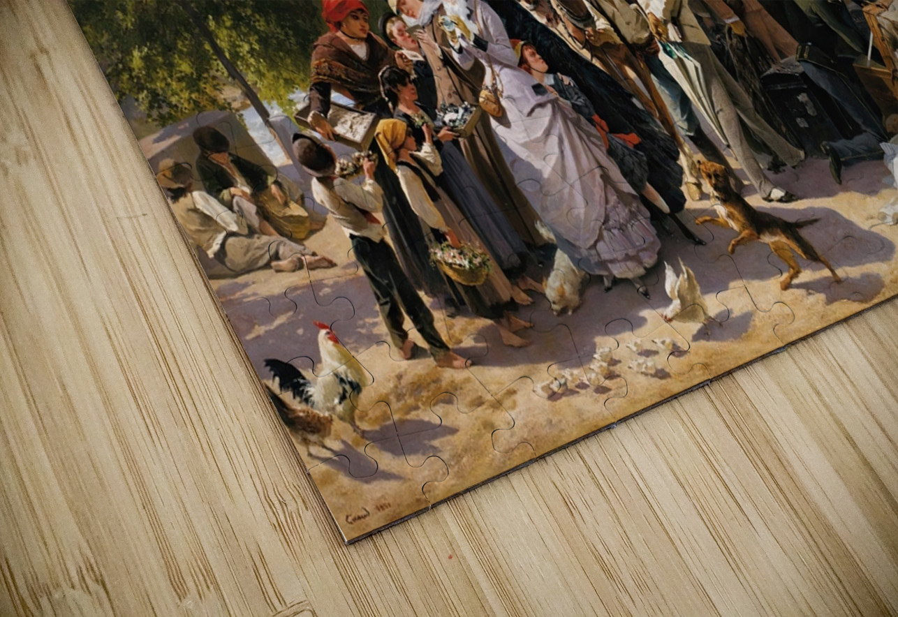 La Douane Italienne au Simplon [1880] by Eugène Giraud [1806–1881] MyCozyFineArt Puzzle