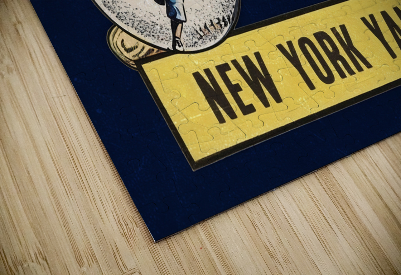 Vintage New York Yankees Three Ball Art Row One Brand Puzzle